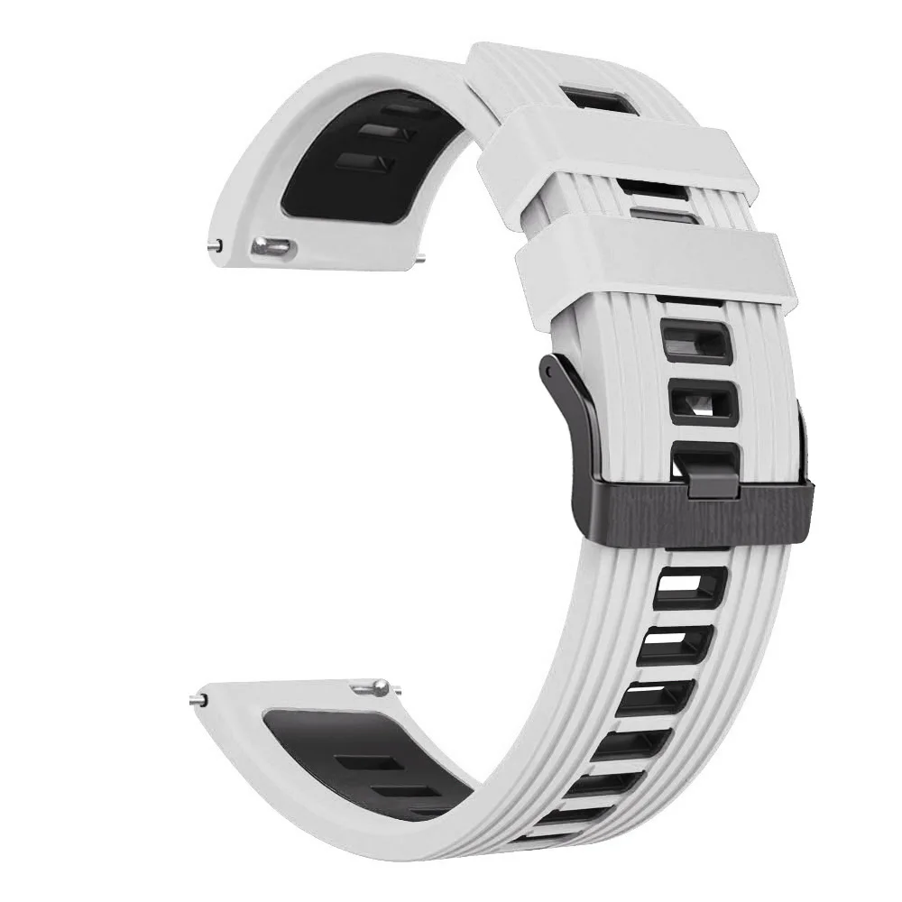 Premium 22mm Silicone Smartwatch Band - Black