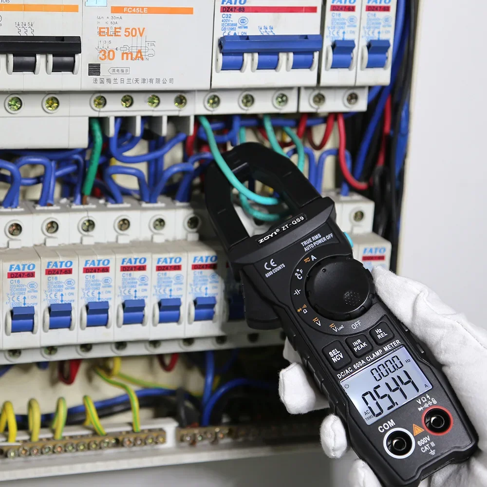 ZOYI AC/DC Clamp on Meter ZT-QS9 Automatic Range Measurable Voltage Resistance On/Off Temperature Intelligent Burning Prevention