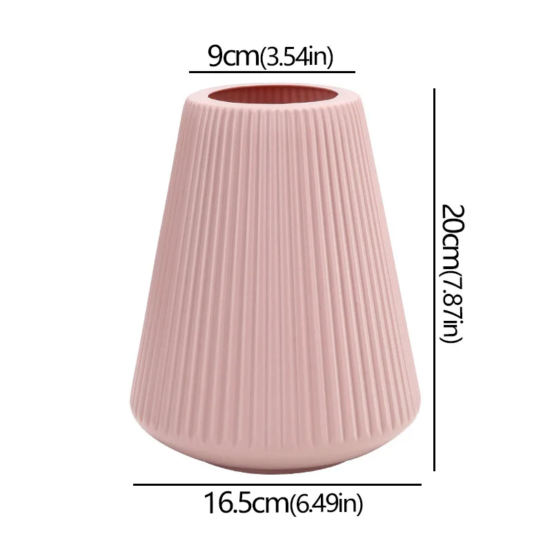 Minimalist Ribbed Flower Vase, Modern Decorative Home Accent
