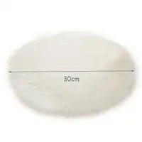 1PC 30cm Soft Artificial Wool Seat Cushion Round Fur Chair Mat Hairy Carpet Warm Wool Rug Home Bedroom Decoration Accessories 6