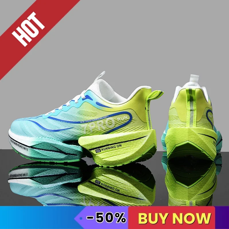 Running Shoes Men Sneakers Women Sneakers NEW Sports Running Shoes Men Marathon Breathable Comfortable Women Athletic Training Outdoor Sneakers Air Cushion Carbon Plate