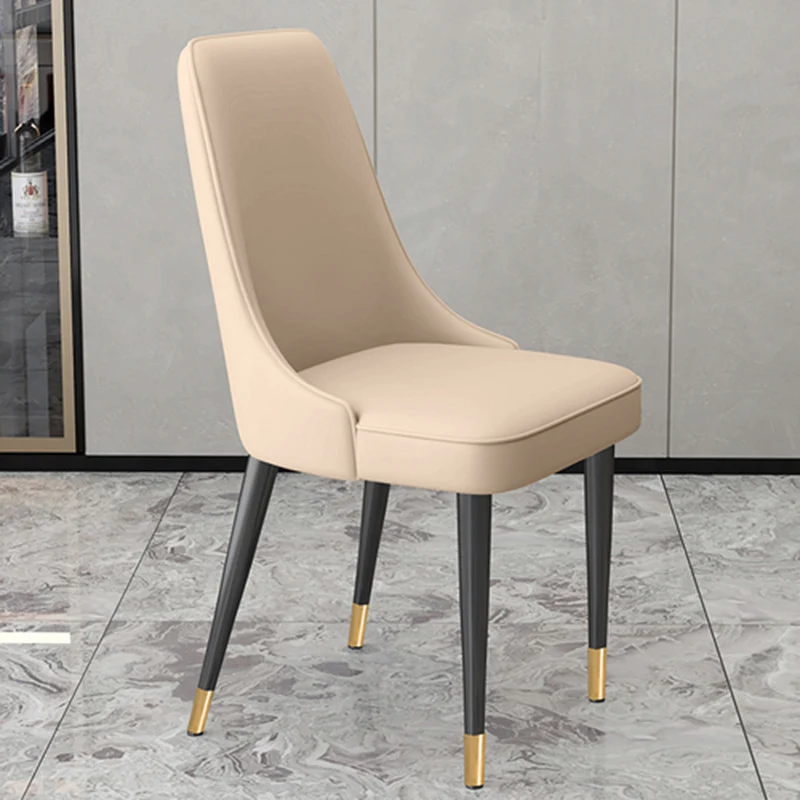 

Luxury Contemporary Dining Chairs Leather Wipeable Nordic Designer Dinning Chairs Unique Restaurant Silla Comedor Home Furniture