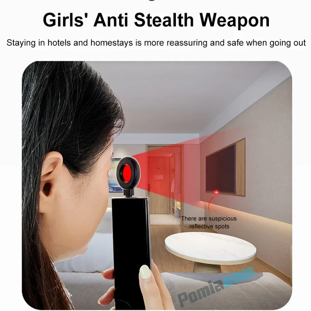 Infrared Alarm Phone Detector Portable Anti-camera Detector Type-C/ios S300 Wireless Outdoor Travel Hotel Rental wireless anti camera detector