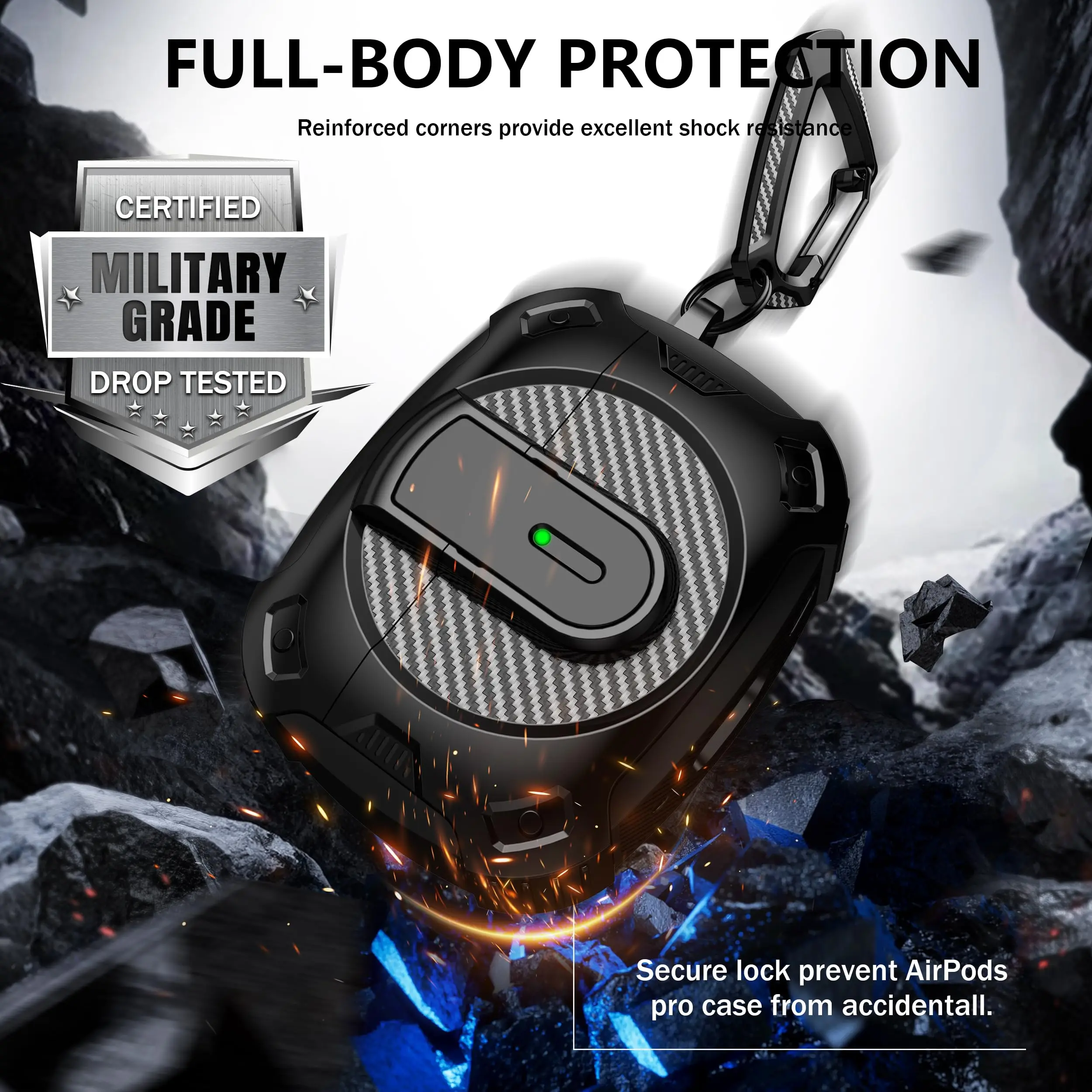 New Case For Airpods Generation 2nd 1st Case with Secure Lock