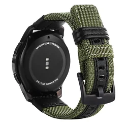Nylon Quick Release Sport Strap - Military Style Canvas Fabric Watch Band - 22mm (Army Green)