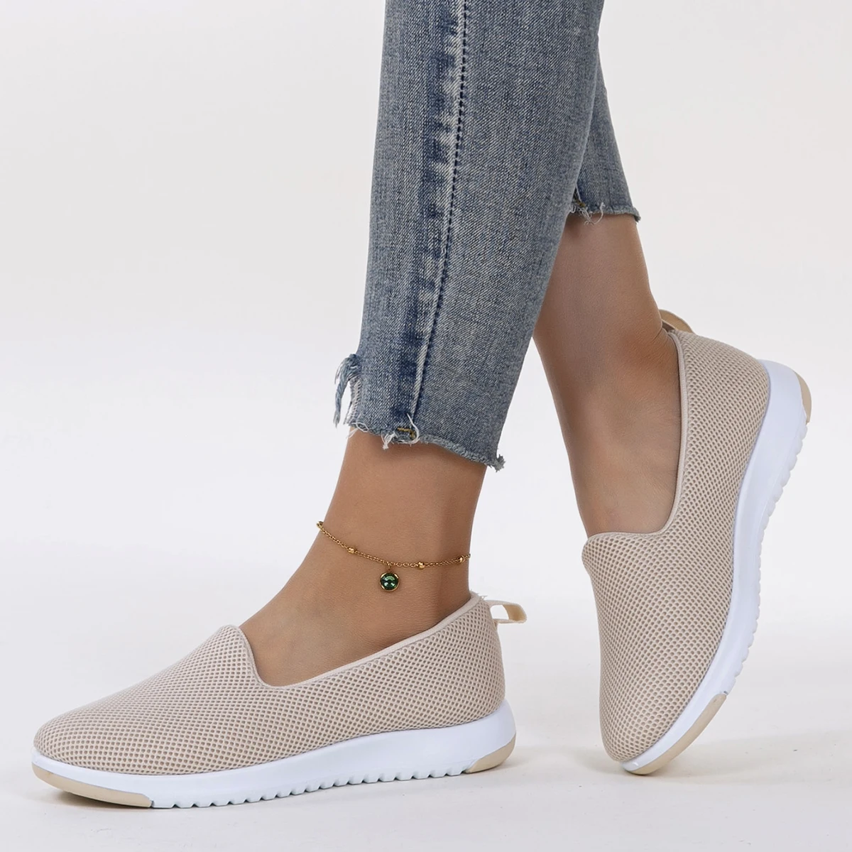 أحذية نسائية صيفية مسطحة شبكية قابلة للتنفس أحذية...