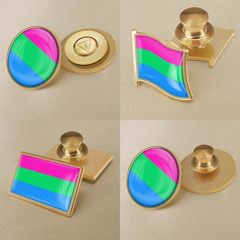 

Poly Sexuality Pride Flag Brooch Badges Lapel Pins