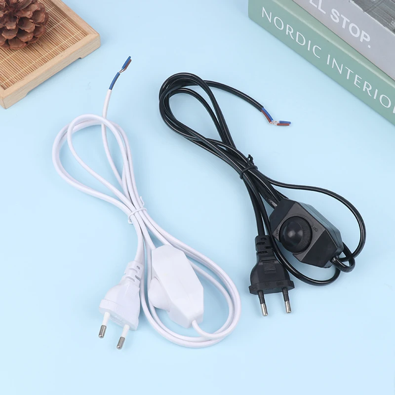 Power Cord Cable 1.8M Extension Cord With Dimmer EU Plug Control Switch For Table Lamp 220V