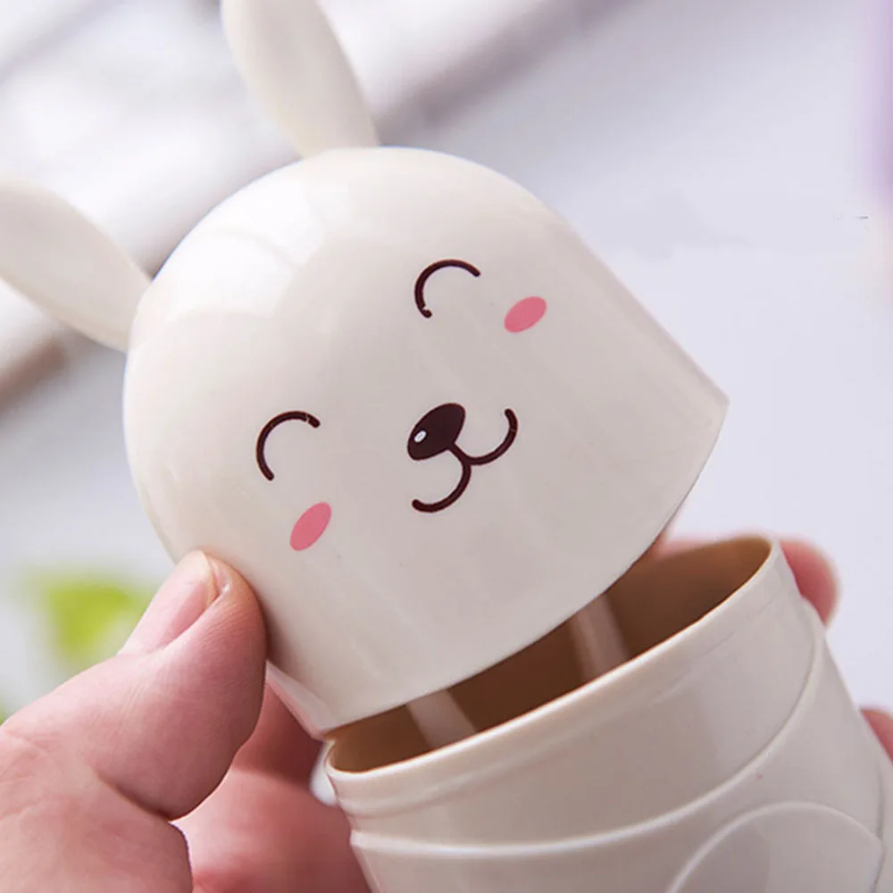 Cute Rabbit Portable Tooth Brush Container Travel Organizer Plastic Toothbrush Toothpaste Protect Holder Storage Box Protection