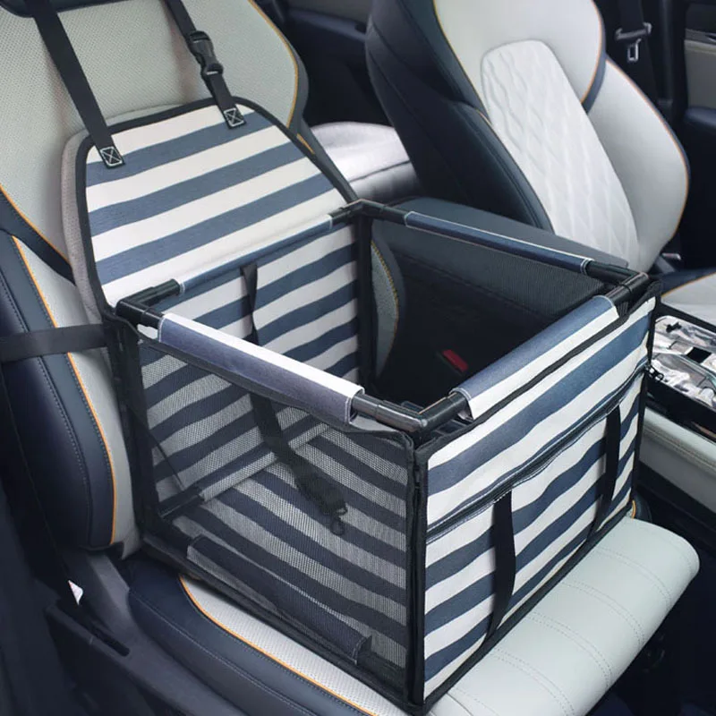 Dog car pad, pet safety seat, anti-dirty and waterproof pet car bag, dog kennel in the car, mesh hanging bag