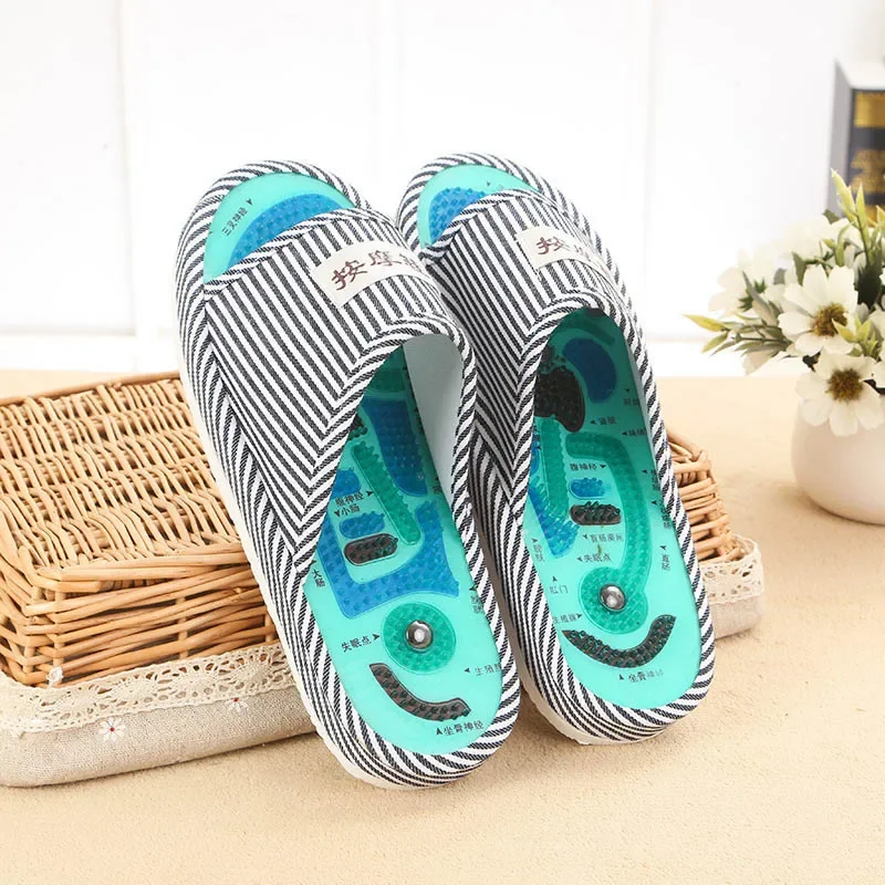 Acupoint Massage Slippers - Breathable Summer House Shoes for Men&Women with Cool Arch Support, Indoor Footwear & Spa Relaxation