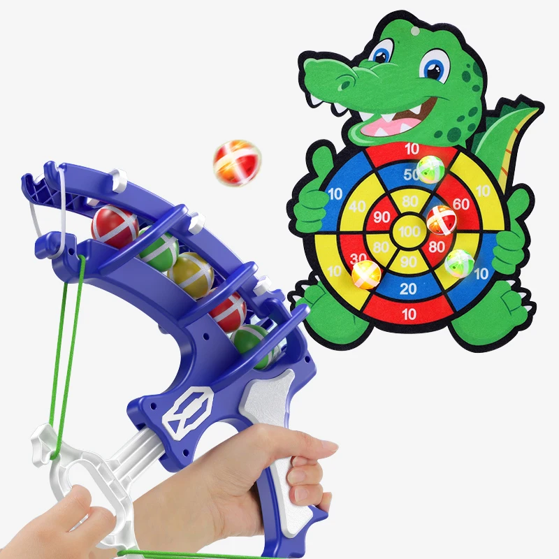 

Slingshot Target Sticky Ball Dartboard Indoor Dinosaur Creative Throw Sports Board Games Montessori Educational Toy For Kids Boy