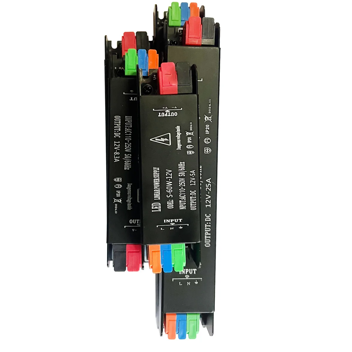 Ultra Thin LED Power Supply AC110-250V TO DC 12V 24V Lighting Transformers 60W 100W 200W 300W 400W Driver For LED Strip Lights