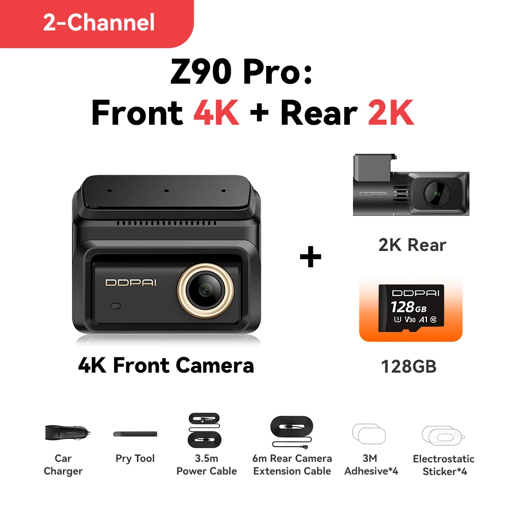 داش كام دي دي باي برو DDPAI 4K Dash Cam Z90 Pro كا...