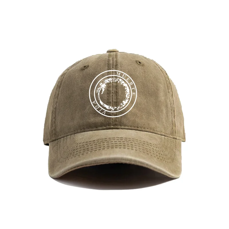 Canserbero Muerte Vida Distressed Baseball Cap Adult Unisex Adjustable Retro Dad Hat Summer Breathable Hats baseball cap baseball caps baseball hats