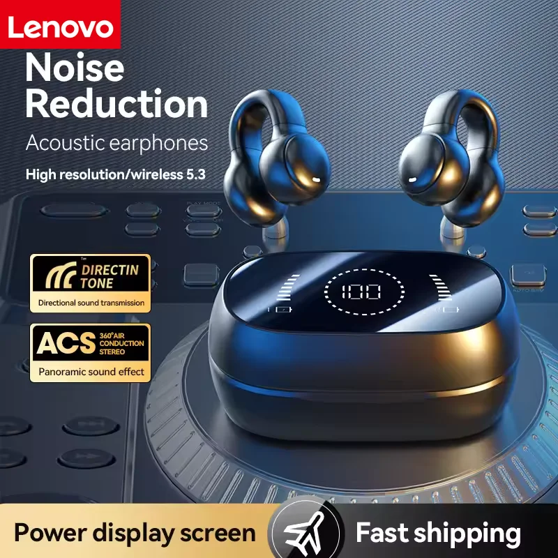 Lenovo High Quality Bone Conduction Wireless Earphones Bluetooth Noise Reduction Sports Earphones Suitable For Xiaomi Iphone