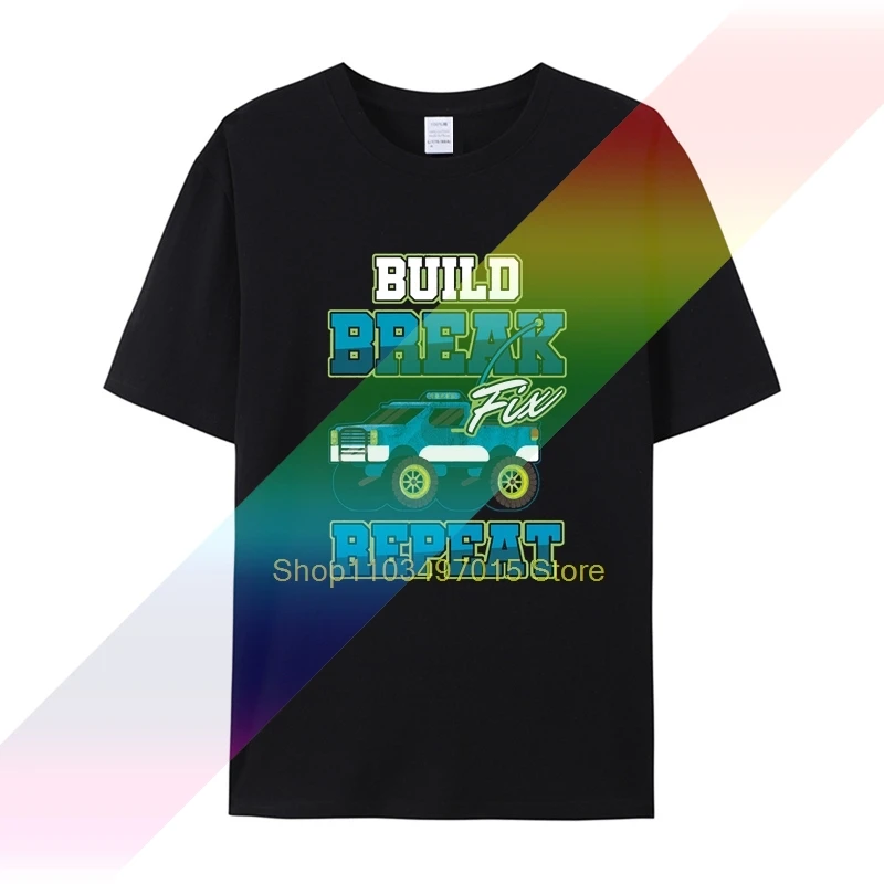 Auto Radiocomandate Meccanico Rc Driver Build Break Ripeti Rc Racing Gift Thomas Larch T-Shirt Da Uomo Car Moto Tee Clothes