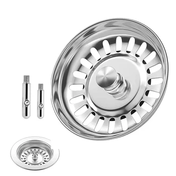 1PC Waste Premium Kitchen Sink Strainer Replacement Basin Drain Filter Set 80/82/84mm Stainless Steel For Prevent Dirt Hair