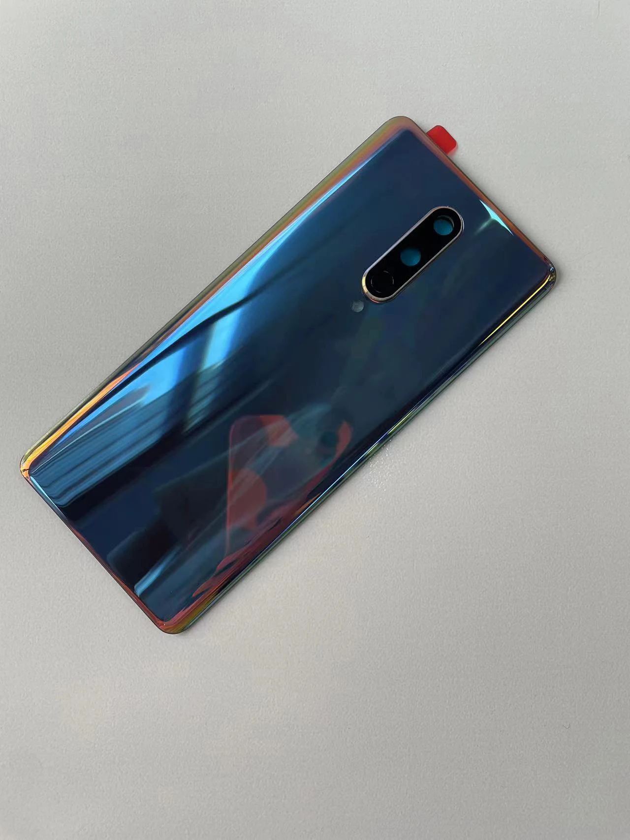 100% 새 배터리 커버 하드 고릴라 글래스 (OnePlus 8용) 후면 도어 뚜껑 후면 하우징 패널 케이스 + 카메라 렌즈 + 접착제