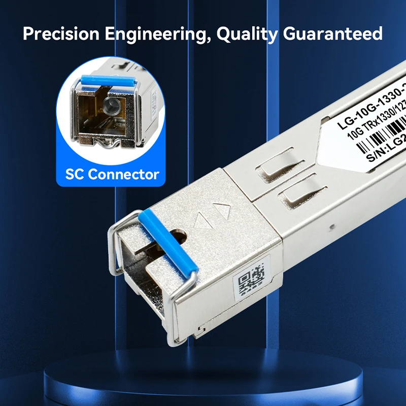10G BIDI SFP+ Module SC 1270/1330nm Single Mode 0-20KM Fiber Optic Transceiver Module Compatible HORACO Switch