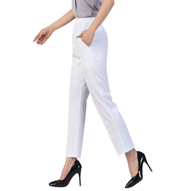 Pantaloni Corti Estivi In Seta Di Ghiaccio Sottile 2023 Pantaloni A Vita Alta Casual Da Donna Ag Medi E Vecchi