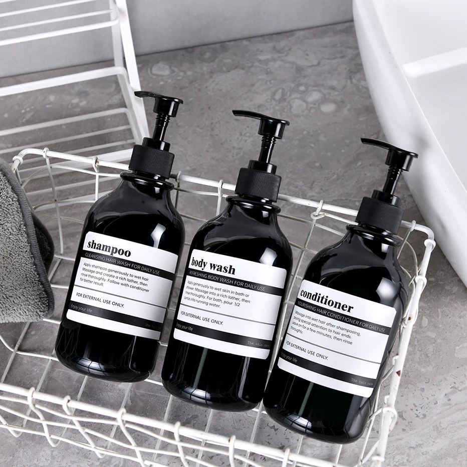 Waterproof Labels for Shower Bottles Bathroom Hand Soap Dispenser Label Stickers Bottle Label for Soap Lotion Shampoo Conditione 2