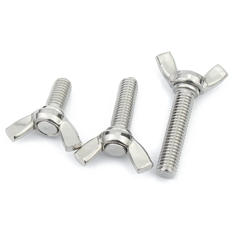 316 Stainless Steel Butterfly Bolt M4 M5 M6 M8 Wing Bolts Thumb Wing Screw Hand Tightening Screws Claw