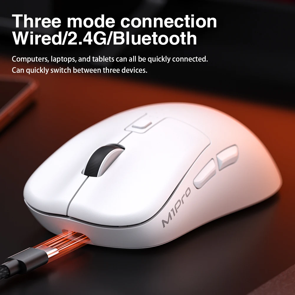 LB-M1 PRO Tri-mode Gaming Mouse PAW3311 Sensor E-sports Gaming Chip 65g Ultra-light Ergonomic Wireless Mouse For PC Laptop