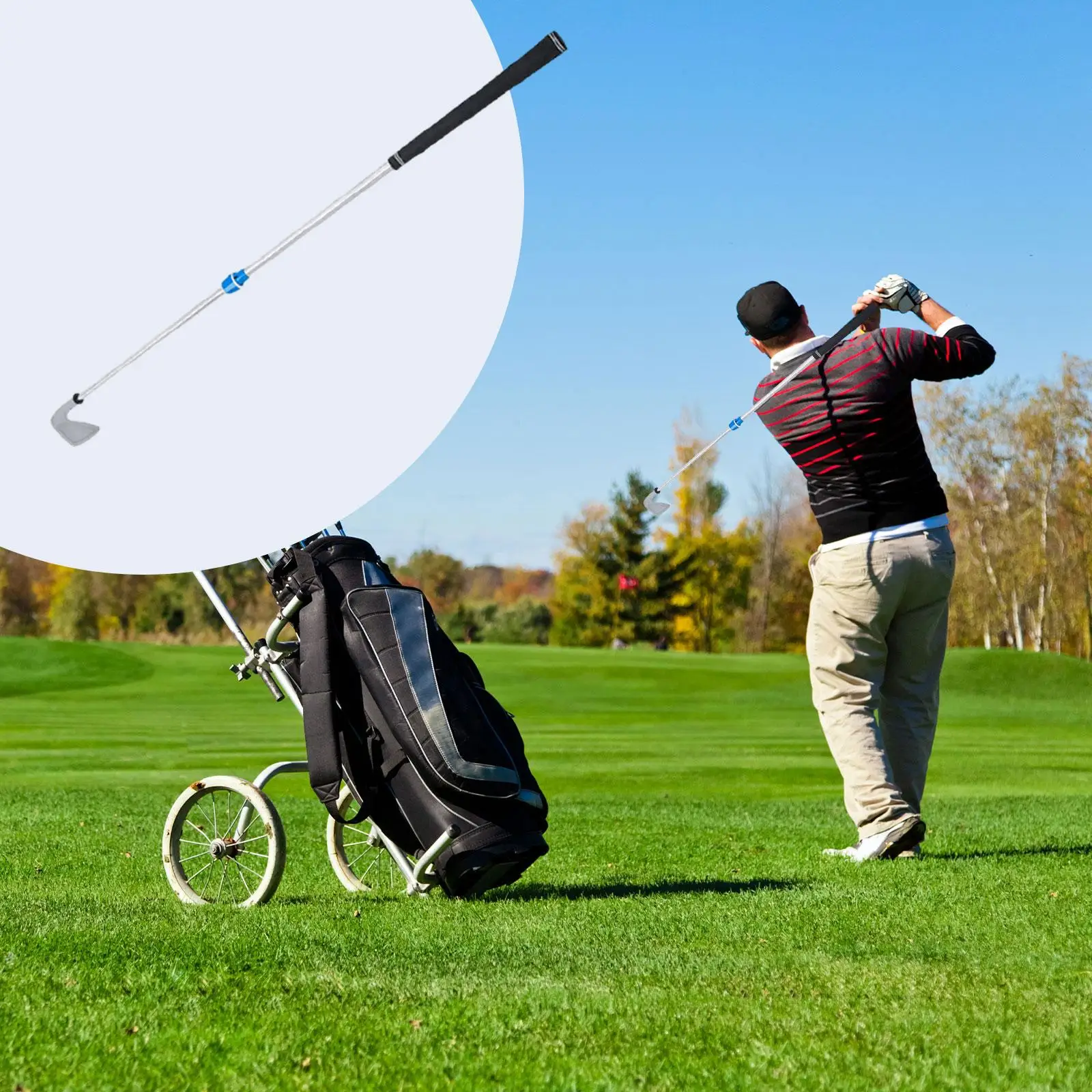 

Golf Swing Trainer Club Golf Swing Practice Stick Comfortable Grip Golf Swing Training Aid for Grip Golf Accessories