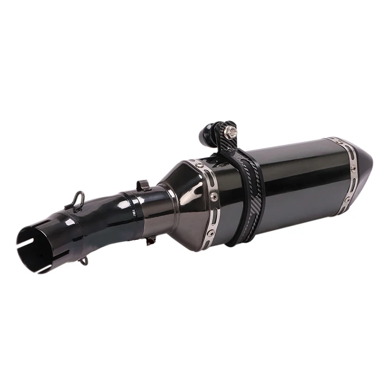 Motorcycle Black Exhaust Istunt Muffler with Middle Link