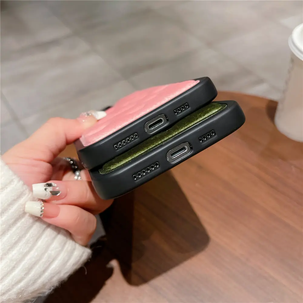 Custodia per telefono 3D Love Heat Soft Touch Fu Fo iPhone 15 14 Plus 12 13 11 Po Max Camea Placcatura Pellicola in vetro Protezione_voghion.com