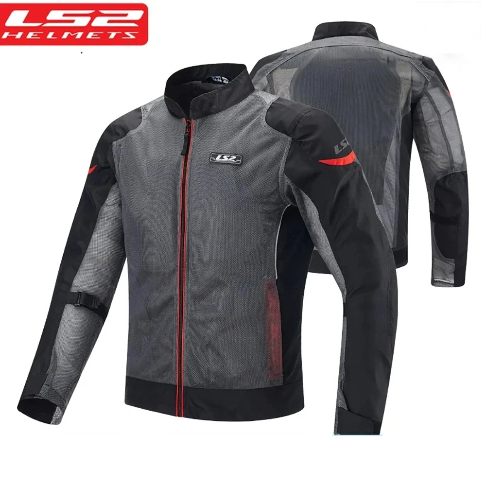 LS2 Original Motorcycle Jacket Summer Mesh Breathable Motorbike Jacket Men Women CE Anti Fall Motocross Riding Clothing Jacket