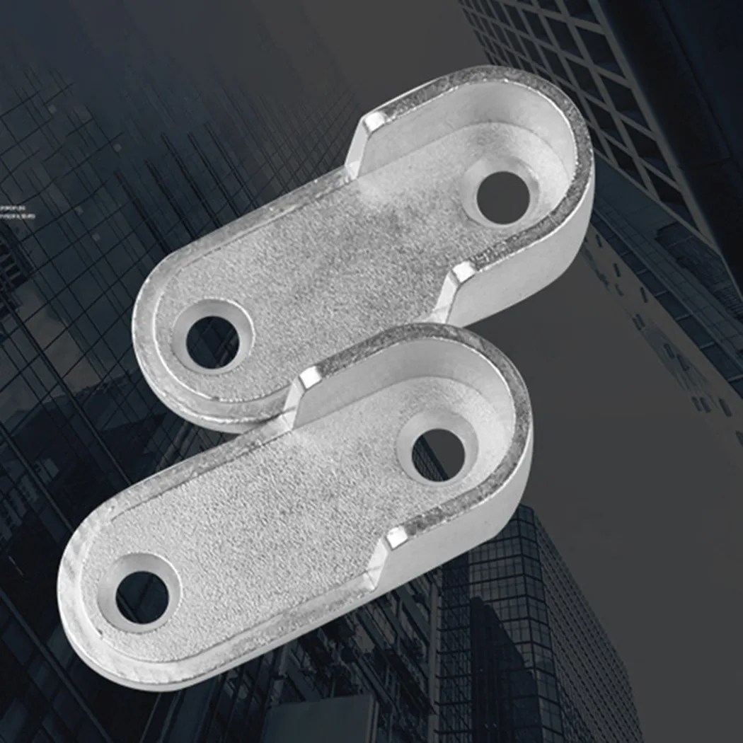 

4pcs Rail Hanger Standard Tube Support Wardrobe Rod Socket Fitting Round Bracket Stainless Steel Closet Rod Brackets 48x22mm