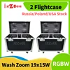 No Tax 2PCS Flightcase For Wash Zoom 19x15W RGBW Moving Head Light Rockcase LED Zoom Wash 19X15W Lyre Wash Beam Spot Only Case 1