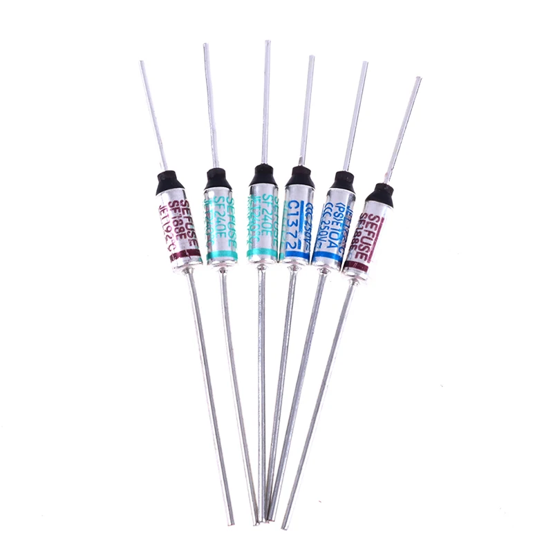 Thermal Fuses 10Pcs for Rice Cooker 250V 113℃-240℃ thermal fuse
