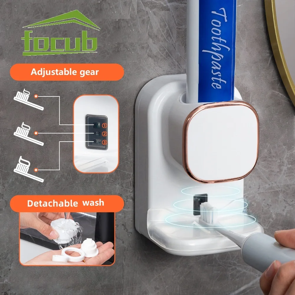 Electric Toothpaste Dispenser Automatic Toothpaste Squeezer Wall