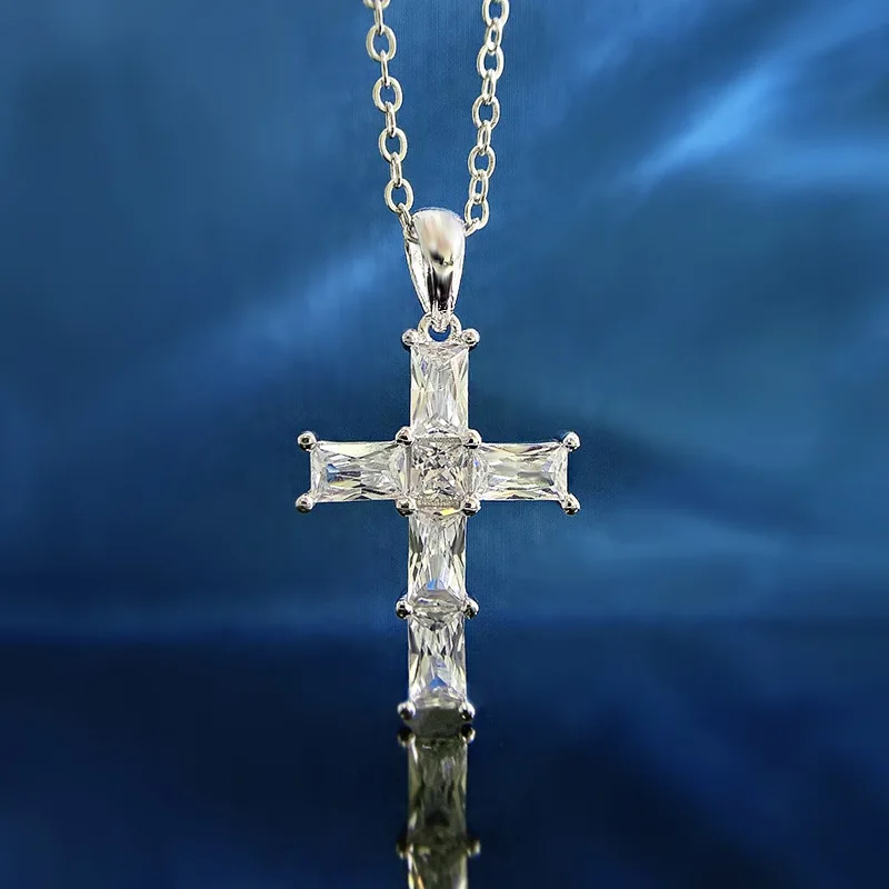 

2023 New Cross Necklace Pendant with Hot Cross in Europe and America Cross Sales for Men and Women in Hip Hop Style