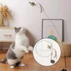 Simulation Bird Interactive Funny Cat Stick Toy Furry Feather Bird With Bell Sucker Cat Stick Toy Kitten Playing Pet Accessories 3