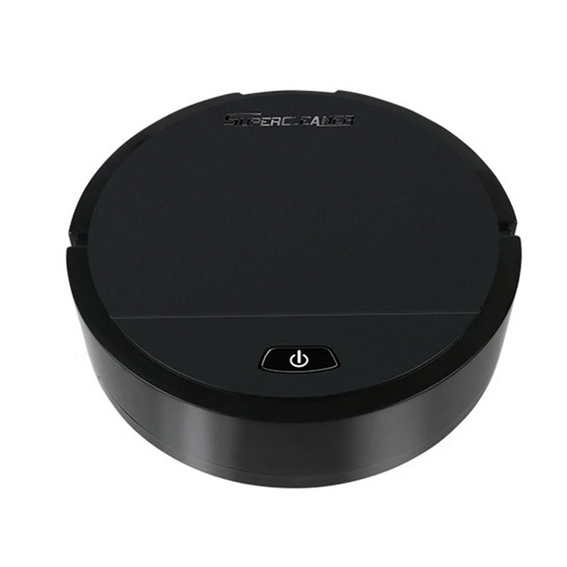 3 In 1 Robot Spazzante Aspirapolvere Robot A Secco E Robot Da Pavimento Smart Vacuum Spazzatrice Automatica Battery Edition, Nero
