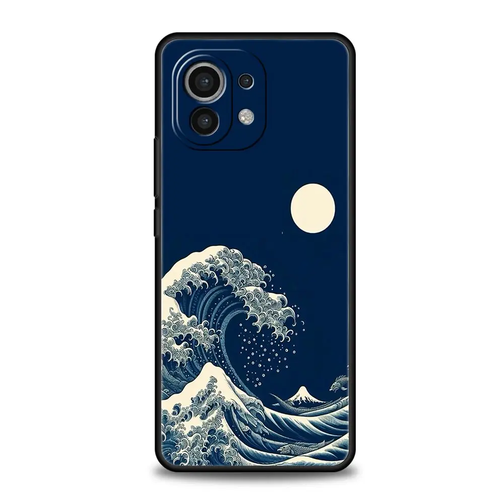 Stylish Blue Wave Soft Phone Case