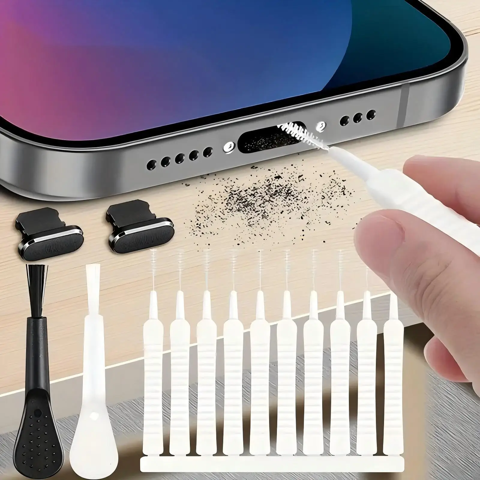 Mobile Phone Dust Plug Port Cleaning Kit 13Pcs Computer Keyboard thumbnail 3