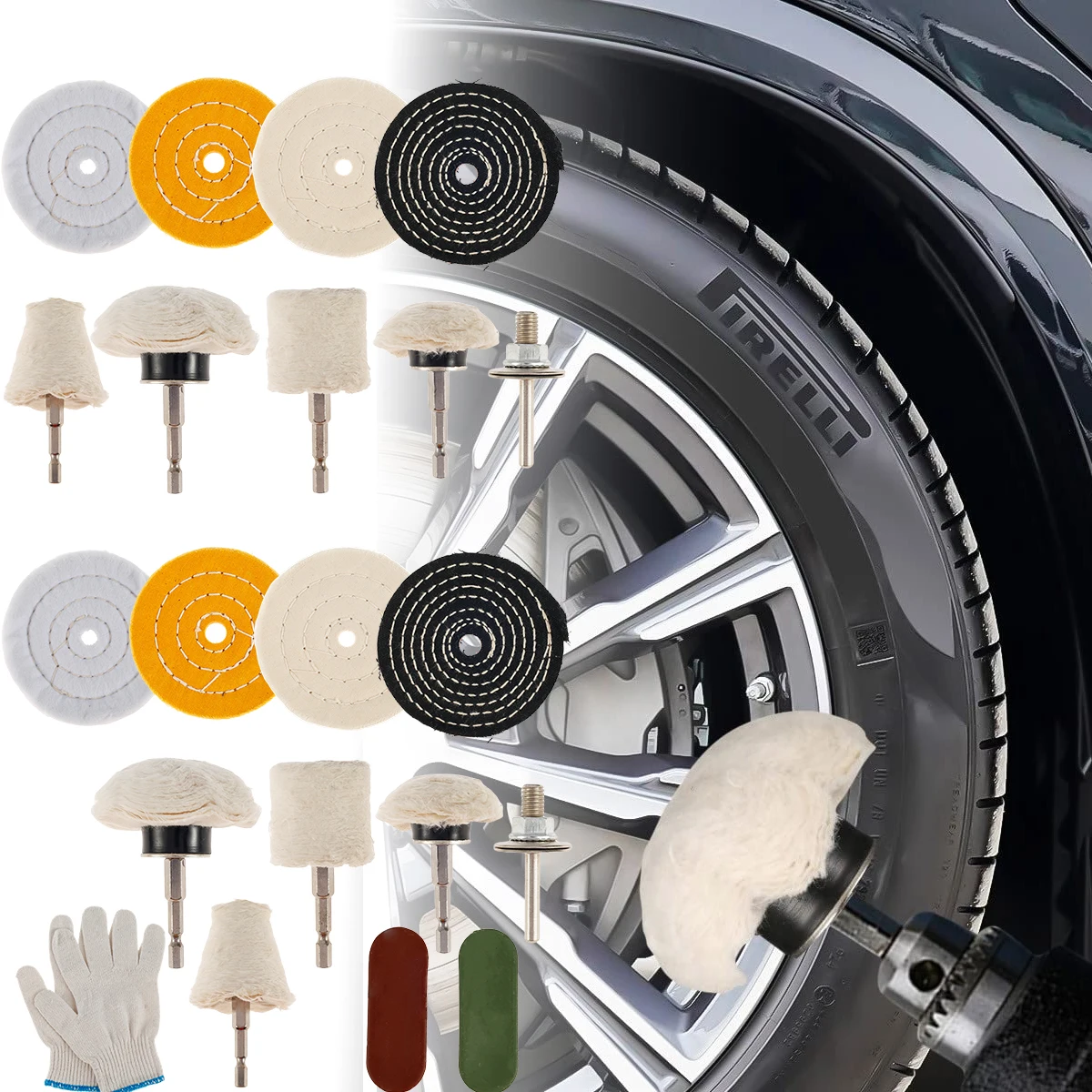 

Car Polishing Pad Soft Scratch Free Polishing Wheel Wear Resistant Buffing Wheel Column Mushroom Wheel Shaped Polishing Tool for