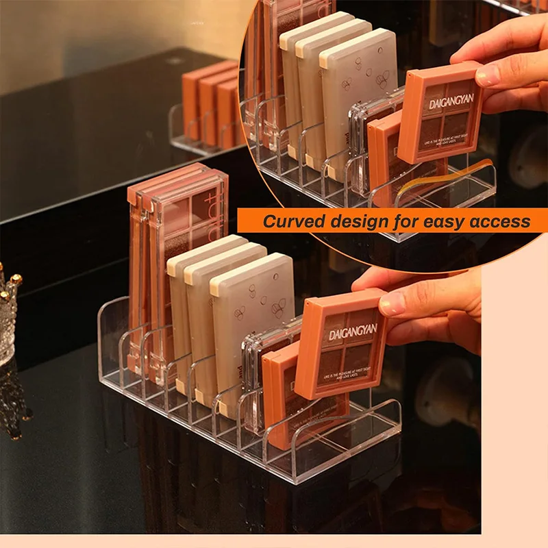 Acrylic Multi-Compartment Makeup and Sunglasses Organizer Tray