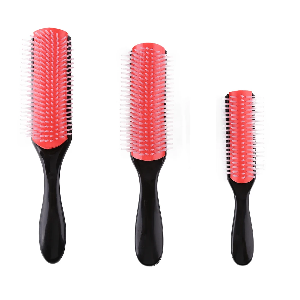 Hair Brush Detangling Brush for Women and Men Hair Brush for Straight Curly  Plastic 1 Pcs Red