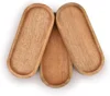 Oval Wooden Tea Tray  Plate Snacks Food Storage Dish for Tray Fruit Dishes Saucer Dessert Serving Tray Serving Table 3