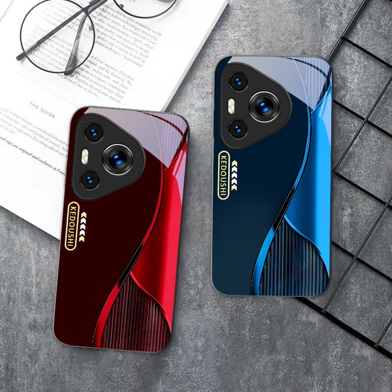 Elegant Double Red and Purple Black Glass Phone Case