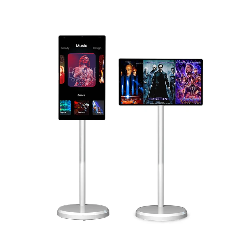 21.5 Inch 4Gb+64Gb Interactive Smart Television Rotatable Ultra Thin Touch Monitor Rechargeable Digital Portable TV