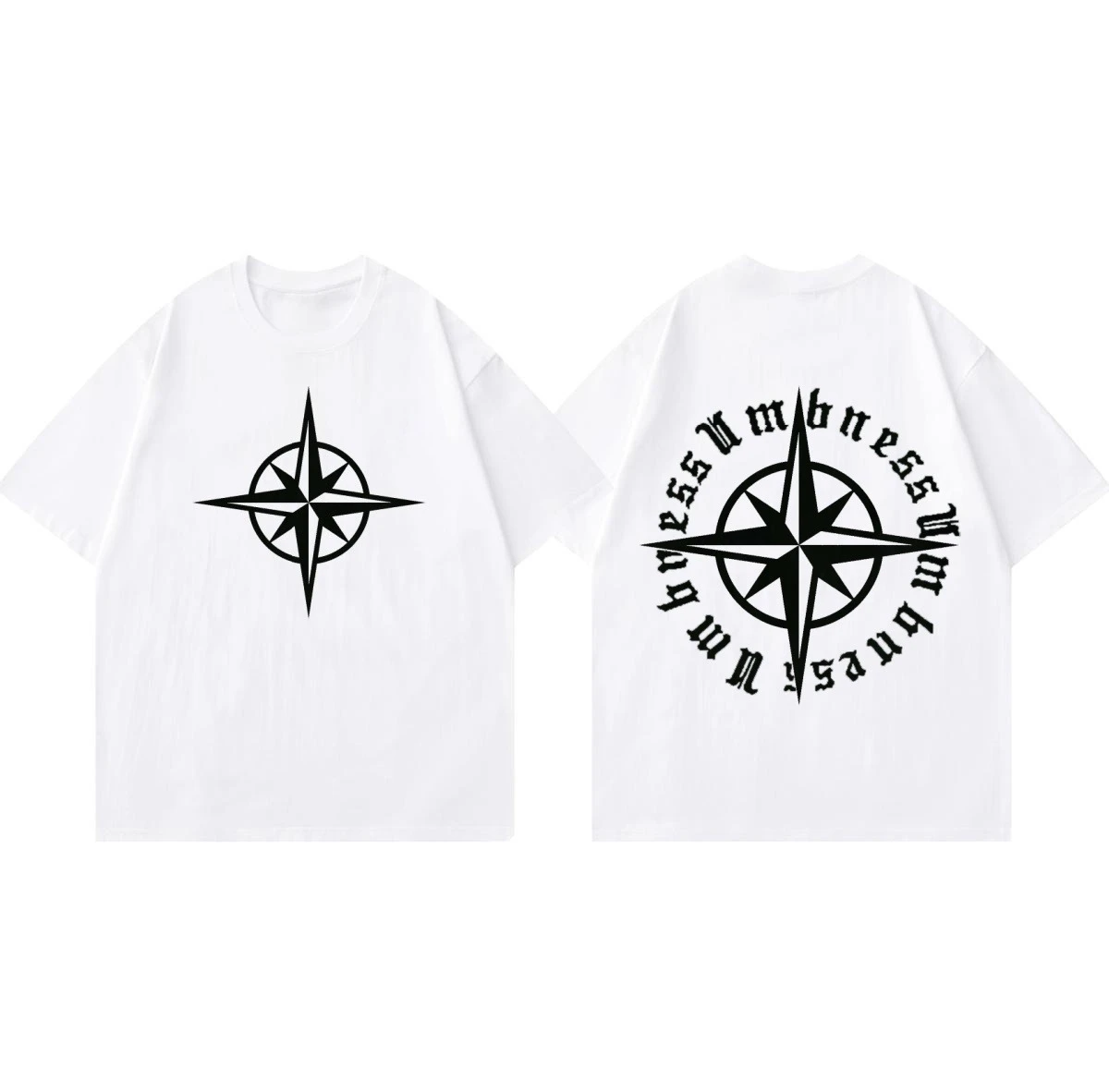 Men's Trendy Brand Stone Compass Printed Cotton Short
