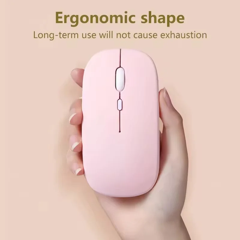 Portable Bluetooth-compatible Wireless Mouse Silent BT Optical Mice 4 Buttons 1600DPI Mice For Computer PC Laptop Game Mouse 5