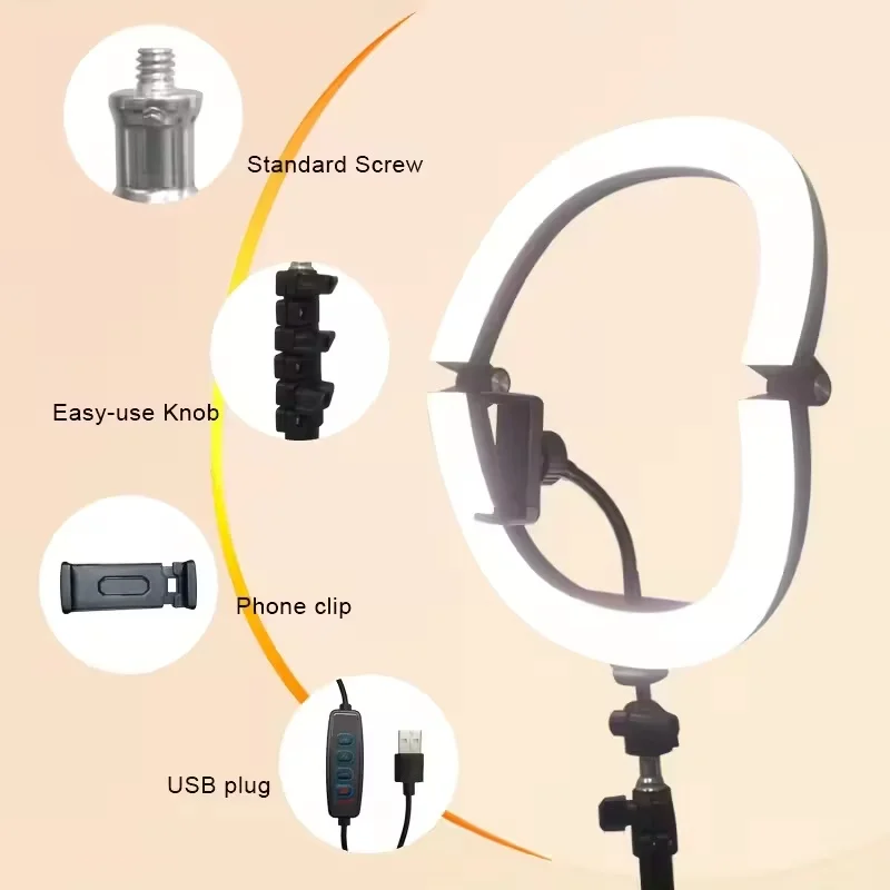 12-inch Foldable LED Ring Light With 110cm Tripod Stand , Adjustable 3 Light Modes CRI95+ for Photography,  Live Stream, Makeup